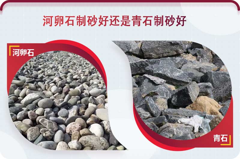 河卵石和青石都能制砂,但有區別 河卵石和青石都能制砂,但有區別